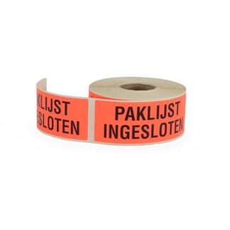 Etiket-rood-paklijst-ingesloten