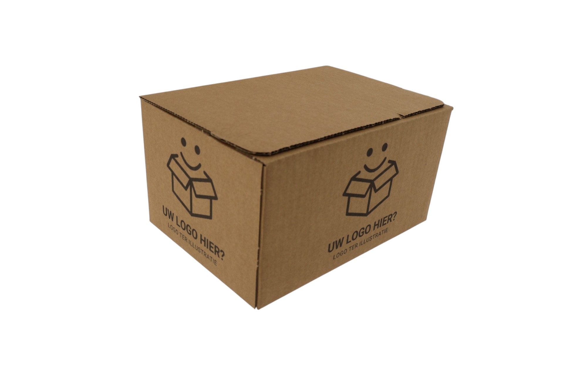 Autolockdoos plakstrip enkele golf (B) bruin | 215 x 155 x 110 mm
