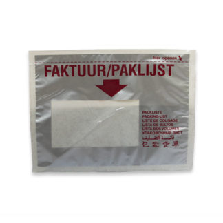 paklijst envelop zilver