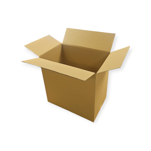 Kartonnen doos dubbele golf (BE) bruin OP=OP | 580 x 380 x 600 mm