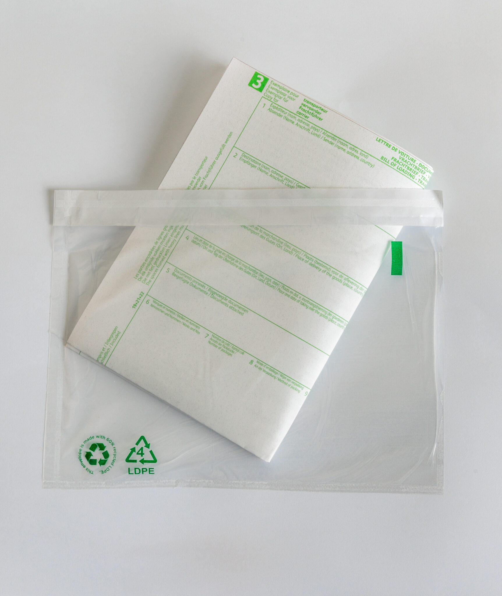 paklijst envelop transparant 60% recycled A6