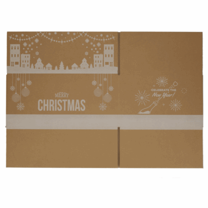 Kerstdoos dorp bruin-wit | 490 x 390 x 175 mm - Image 4