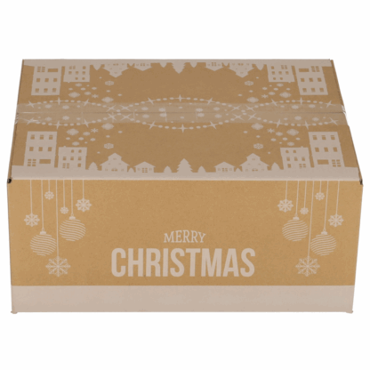 Kerstdoos dorp bruin-wit | 490 x 390 x 175 mm - Image 3