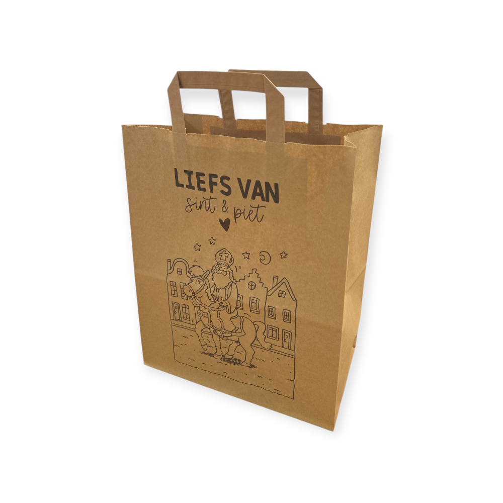 Papieren draagtas Sinterklaas 260 x 140 x 320 mm