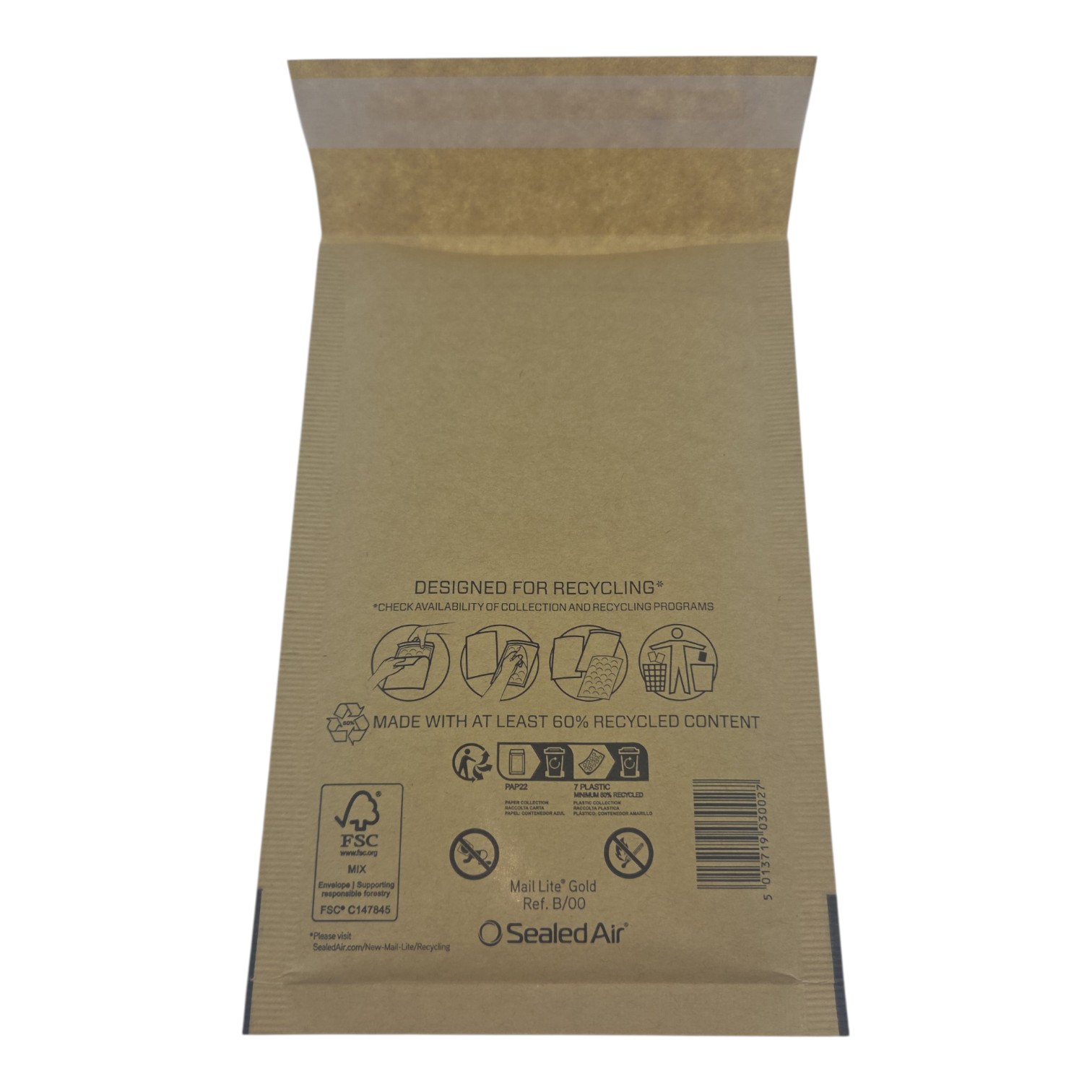 Bubbel envelop bruin | 120 x 210 mm B