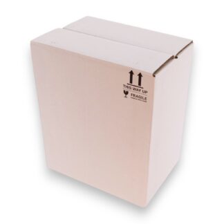 Wijnverzenddoos 6 fles dubbele golf (CB) wit | 280 x 190 x 330 mm