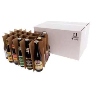Verzenddoos 24 bierfles + interieur dubbele golf (CB) wit | 435 x 290 x 230 mm